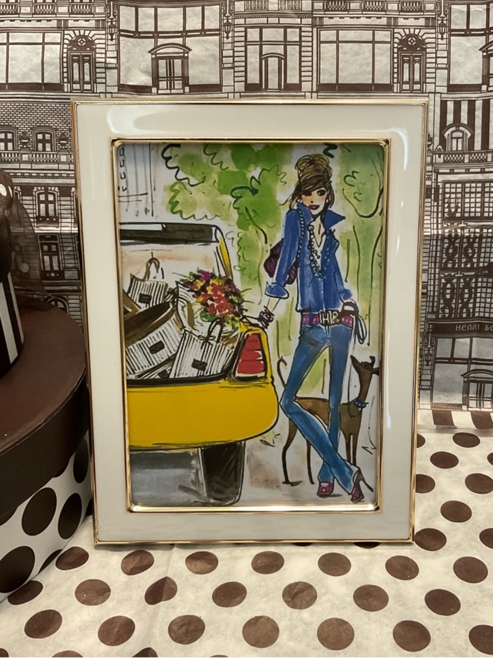 Framed Henri Bendel Image Notecard + Additional Notecard and Envelope